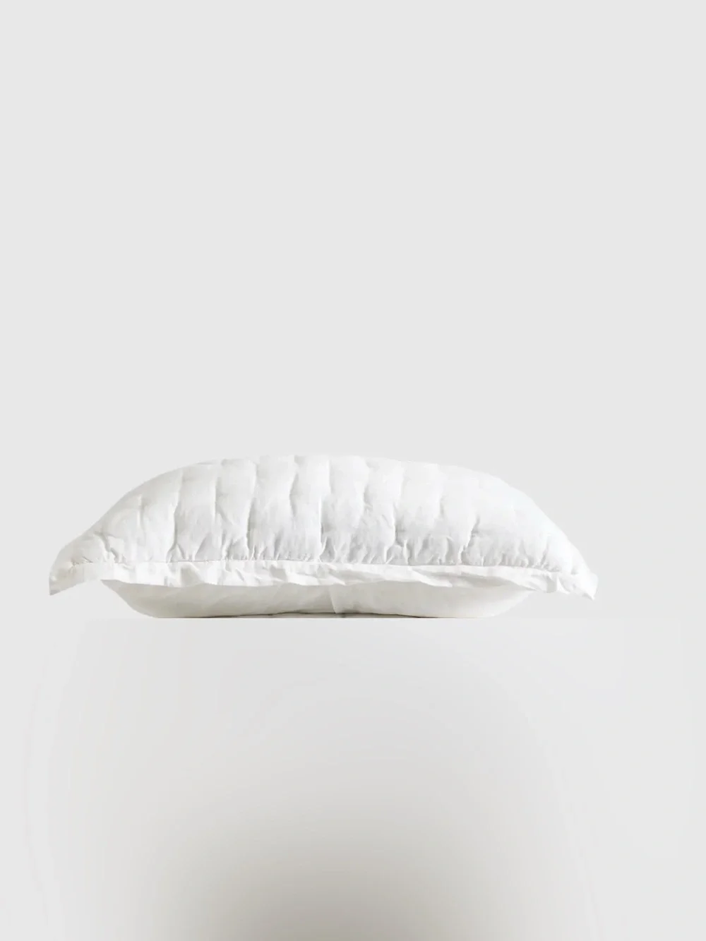 Quince European Linen Dream Quilt Sham in White Standard Size One Sham